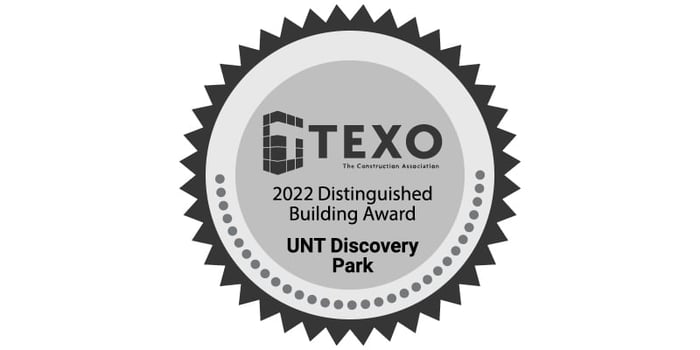 2022-TEXO-Distinguished-Building-Awards-Badge-UNT-Discovery-Park