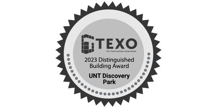 2022-TEXO-Distinguished-Building-Awards-Badge-UNT-Discovery-Park