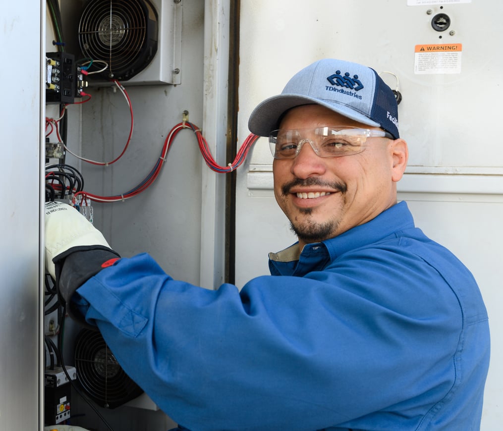 Facilities management servicing HVAC equipment